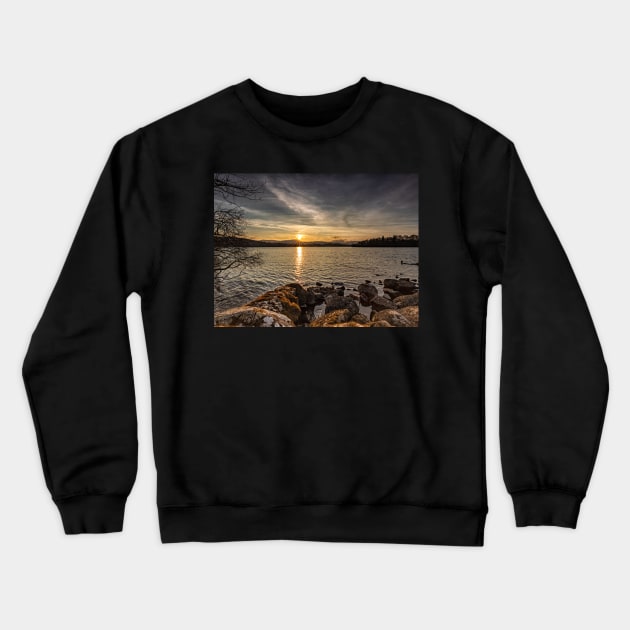 Windermere Sunset Crewneck Sweatshirt by Reg-K-Atkinson